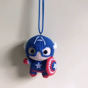 Captain America crocheted charm