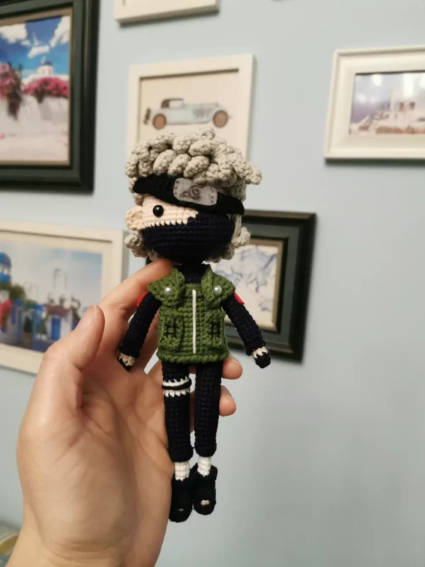 Crochet Kakashi Naruto Doll Finished Product Purely Handmade.