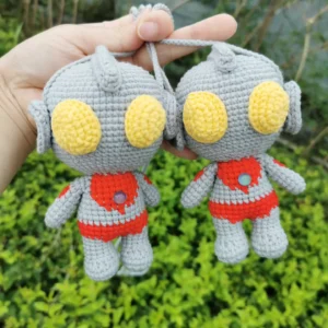 Crochet Ultraman Egg Bag Small Wallet Finished Product.