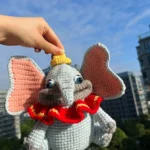 Dumbo Big Mouth Mobile Phone Bag Woolen Crochet.