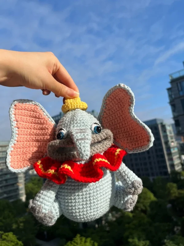 Dumbo Big Mouth Mobile Phone Bag Woolen Crochet.