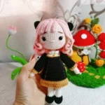 Hand-crocheted Spy x Family Anya doll