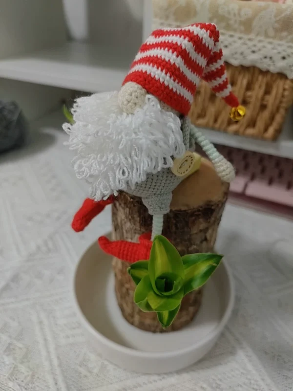 Handmade Crochet Christmas Elf.