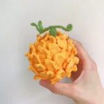 Handmade Crochet One Piece Devil Fruit - Flame-Flame Fruit Keychain Decoration.