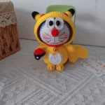 Handmade Crochet Pikachu and Doraemon