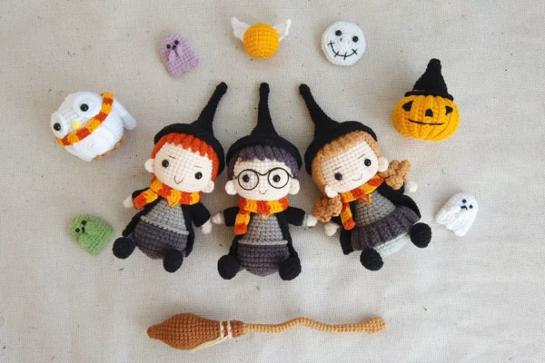 Handmade Woolen Crochet Harry Potter Doll.