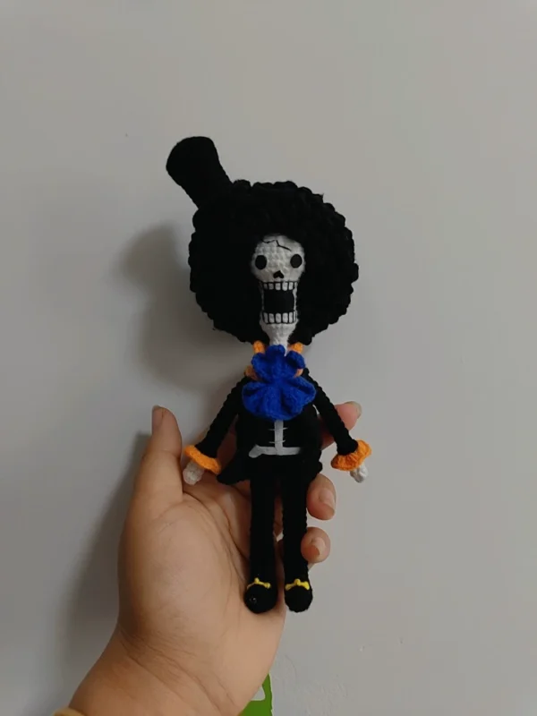 One Piece Brook Crochet Doll.