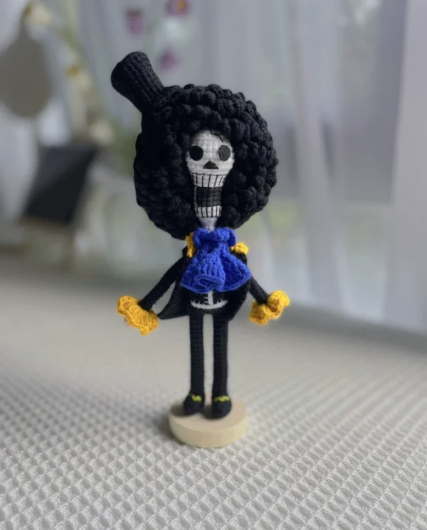 One Piece Brook hand-crocheted doll