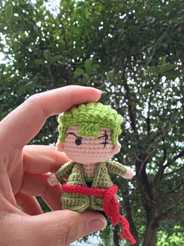 One Piece Zoro Handmade Crochet Doll