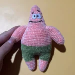 Patrick Star Pendant Keychain Bag Pendant Woolen Crochet Doll.