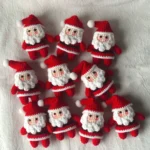 Pure hand-crocheted Santa Claus doll