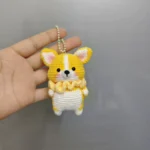 Small Corgi Crochet Keychain